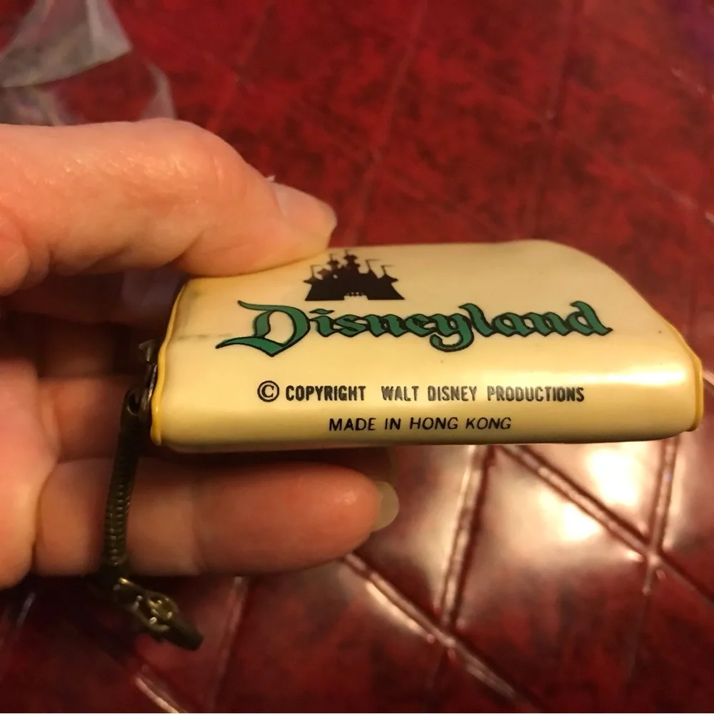 1960's Disneyland Park Vinyl Coin Purse Tinker Bell Original Souvenir 2.5